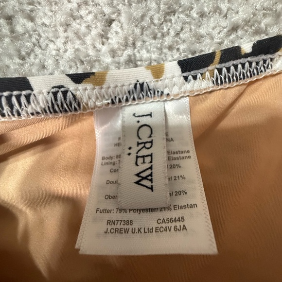 Leopard Swimsuit women’s J. crew one price strapless bathing suit M like new - Picture 4 of 7